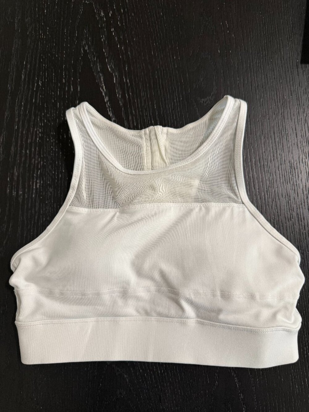 ZYIA Active White High-Neck Sports Bra Size 8/M (Check Measurements)